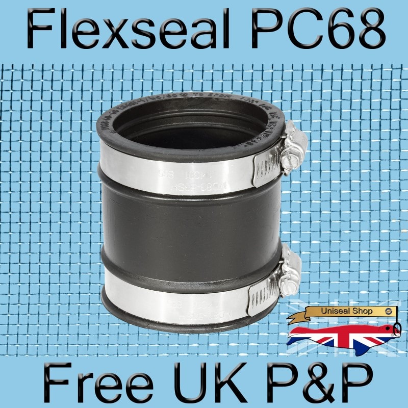 Magnify Flexseal PC68 Plumbing Connector photo Flexseal_Plumbing_Coupling_PC68_04_800.jpg