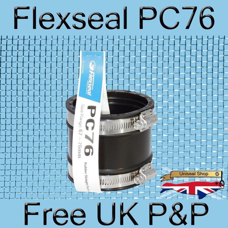 Magnify Flexseal PC76 Plumbing Connector photo Flexseal_Plumbing_Coupling_PC76_02_800.jpg