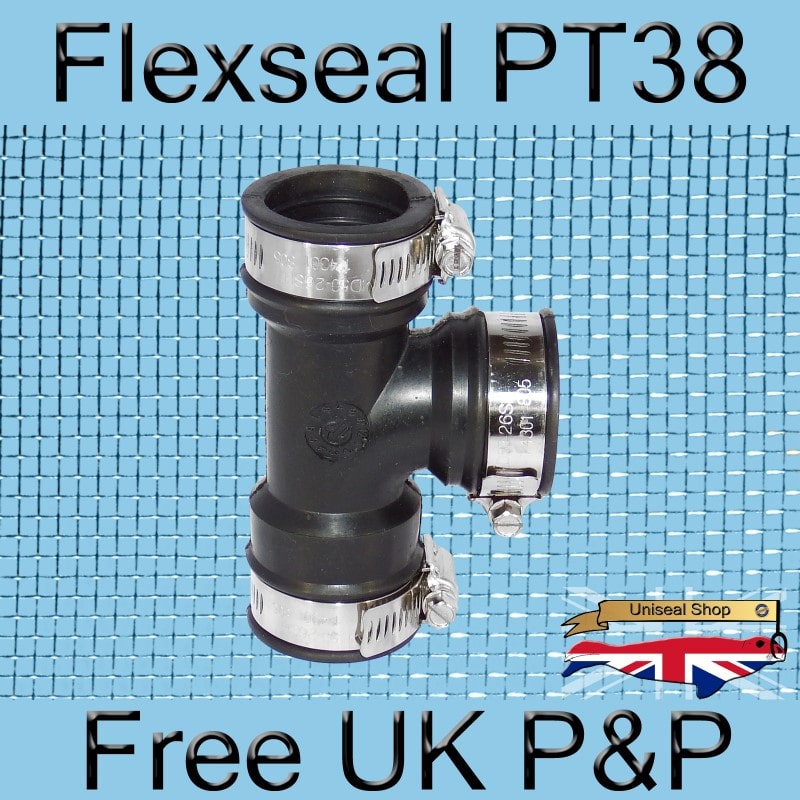 Magnify Flexseal PT38 Plumbing Tee photo Flexseal_Plumbing_Tee_PT38_01_800.jpg